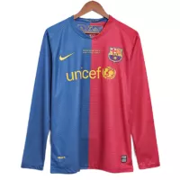 08-09 Barcelona UCL Final Retro Home Long Sleeve Jersey - view 1