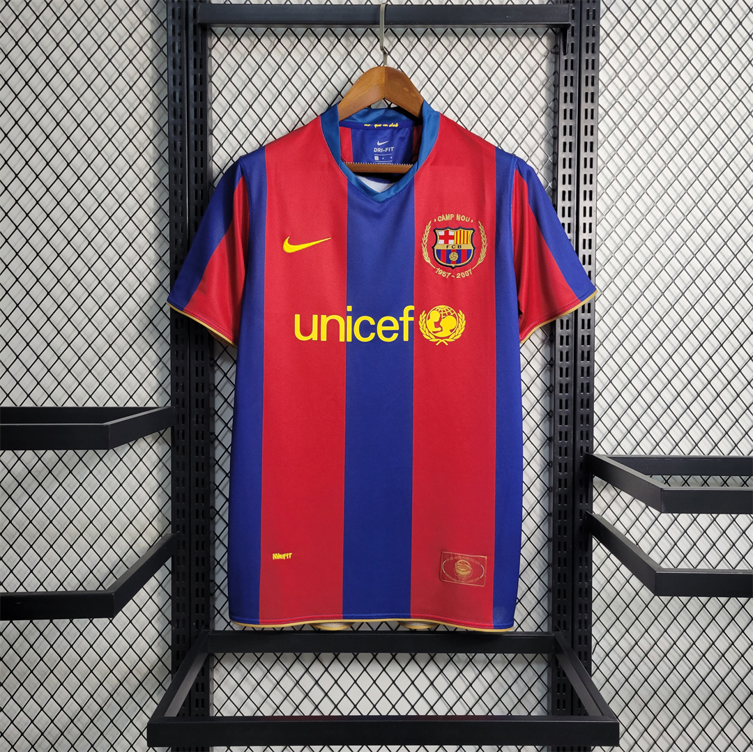 07-08 Barcelona Home Retro Jersey 50-Years Anniversary