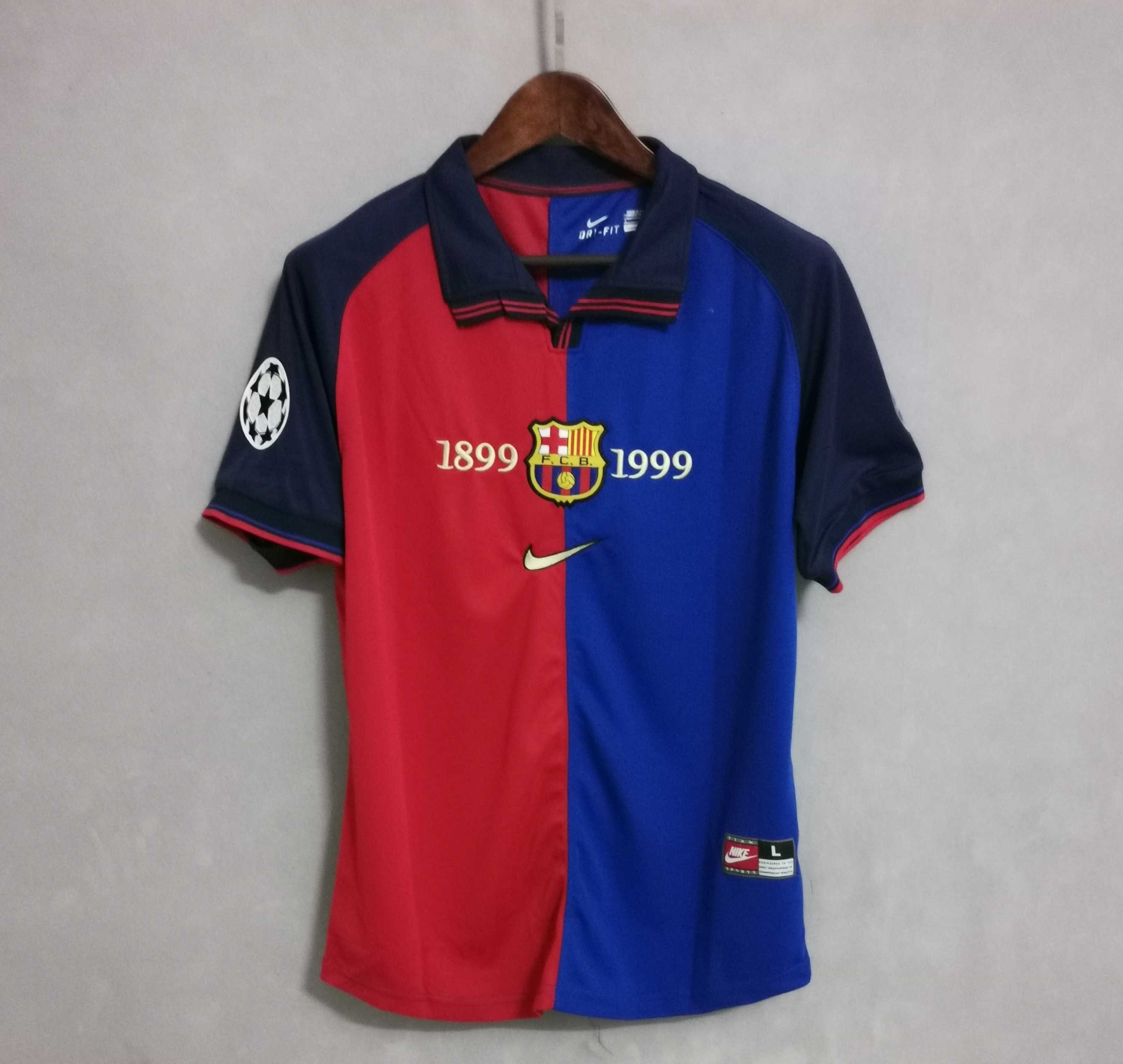 Barcelona 100th Anniversary Version Home Soccer Jersey - view 14