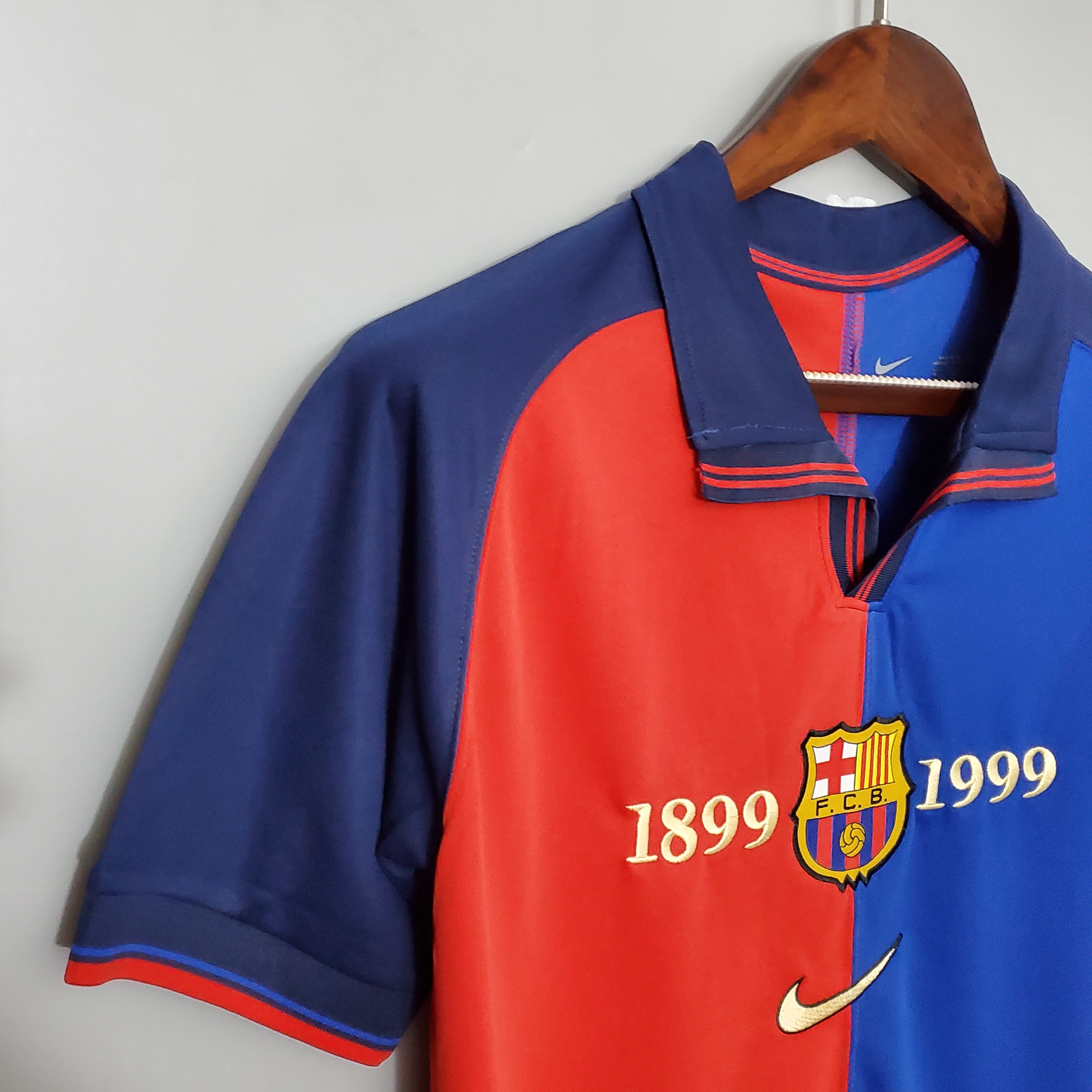 Barcelona 100th Anniversary Version Home Soccer Jersey - view 15