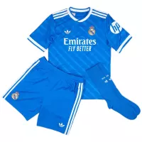 25-26 Real Madrid Third Away Soccer Kids Full Kit Jersey+Shorts+Socks - view 4