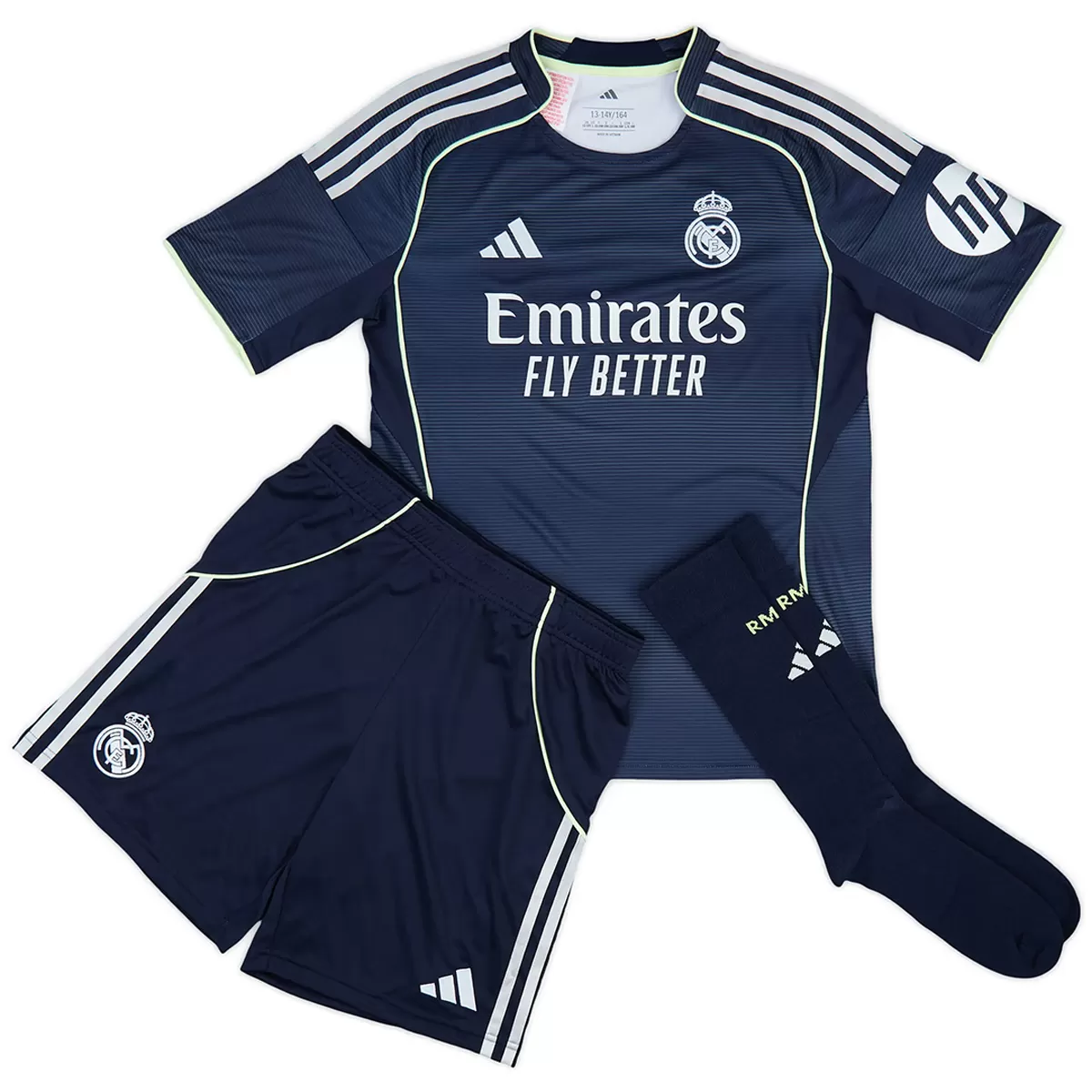 25-26 Real Madrid Away Soccer Kids Full Kit Jersey+Shorts+Socks - view 3
