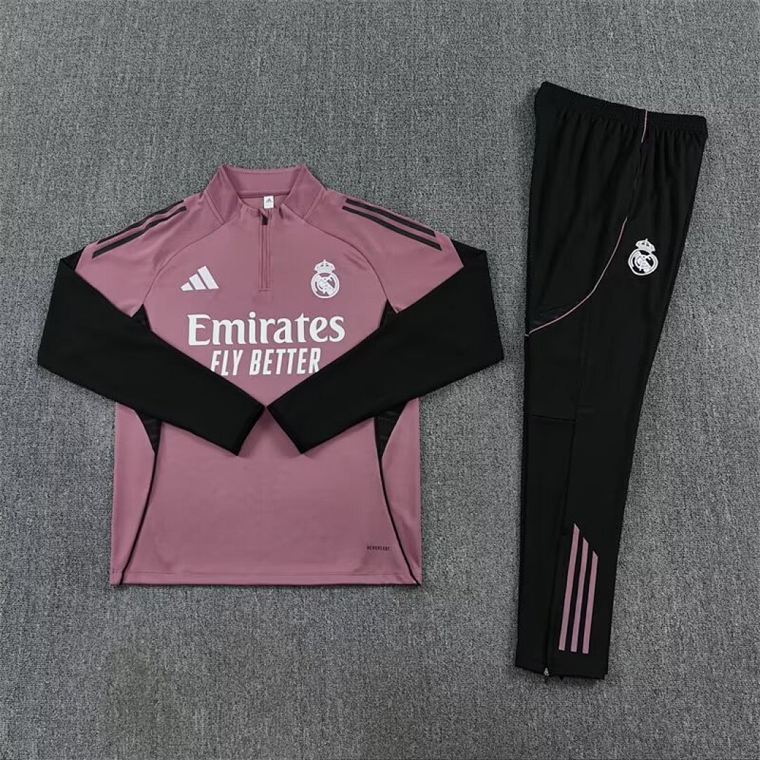 25-26 Real Madrid Training Sweat Kit(Top+Pants) Grey - view 4