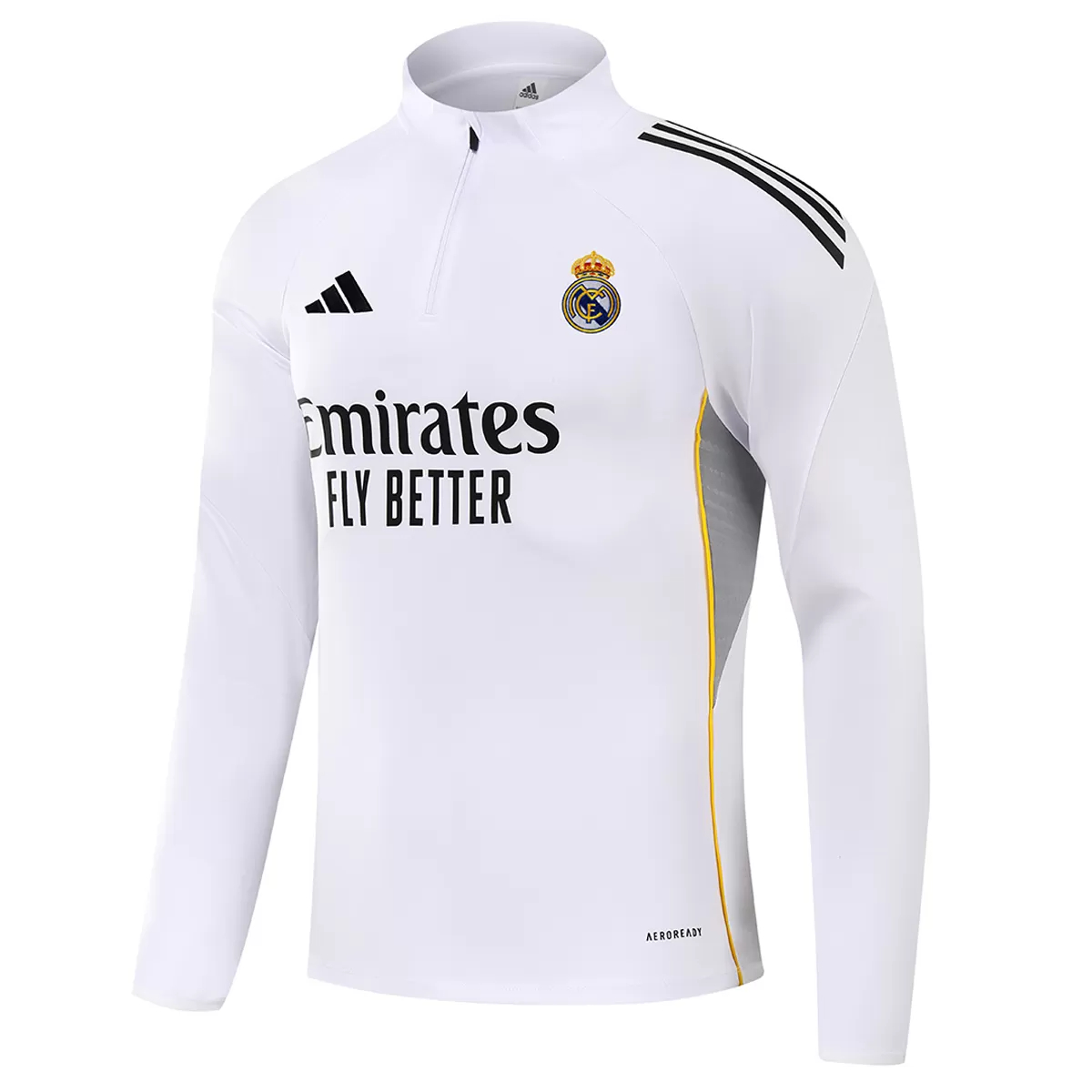 25-26 Real Madrid 1/4 Zipper Sweat Kit(Top+Pants) White - view 7