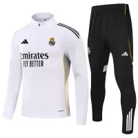25-26 Real Madrid 1/4 Zipper Sweat Kit(Top+Pants) White - view 1
