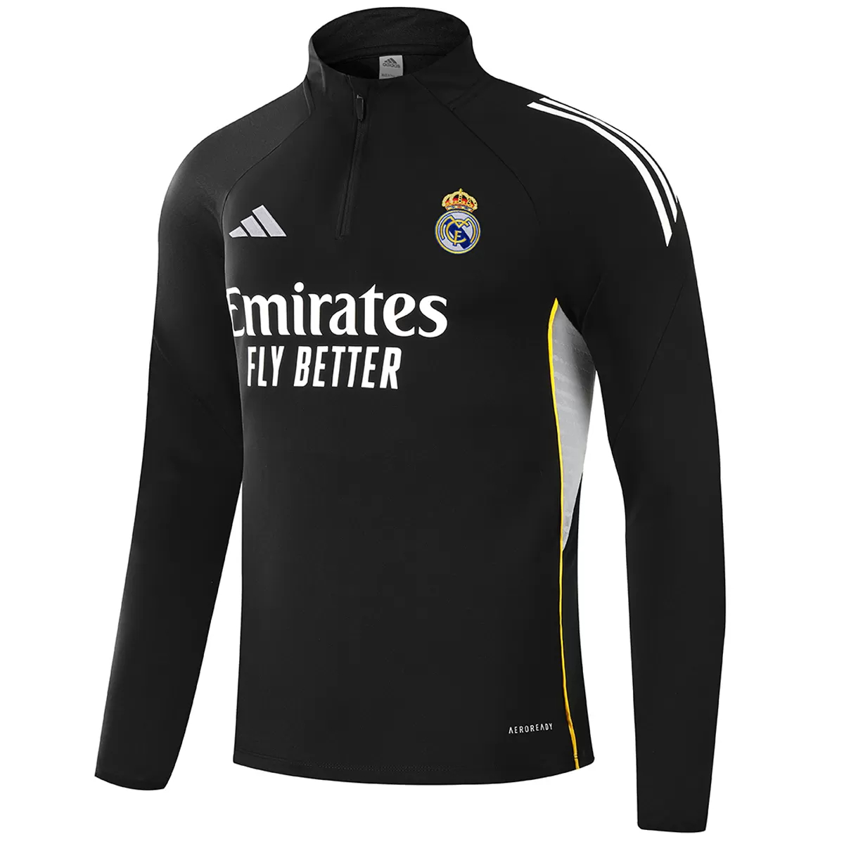 25-26 Real Madrid 1/4 Zipper Sweat Kit(Top+Pants) Black - view 4