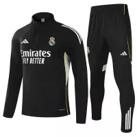 25-26 Real Madrid 1/4 Zipper Sweat Kit(Top+Pants) Black - view 1
