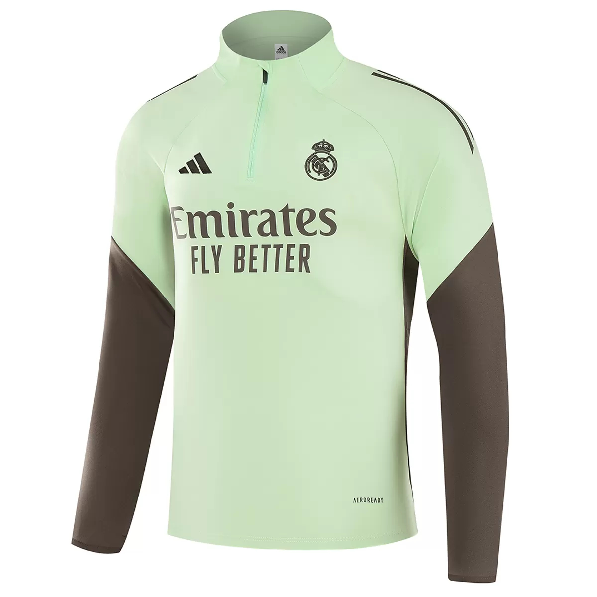 25-26 Real Madrid 1/4 Zipper Sweat Kit(Top+Pants) Green - view 4