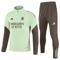 25-26 Real Madrid 1/4 Zipper Sweat Kit(Top+Pants) Green - view 1
