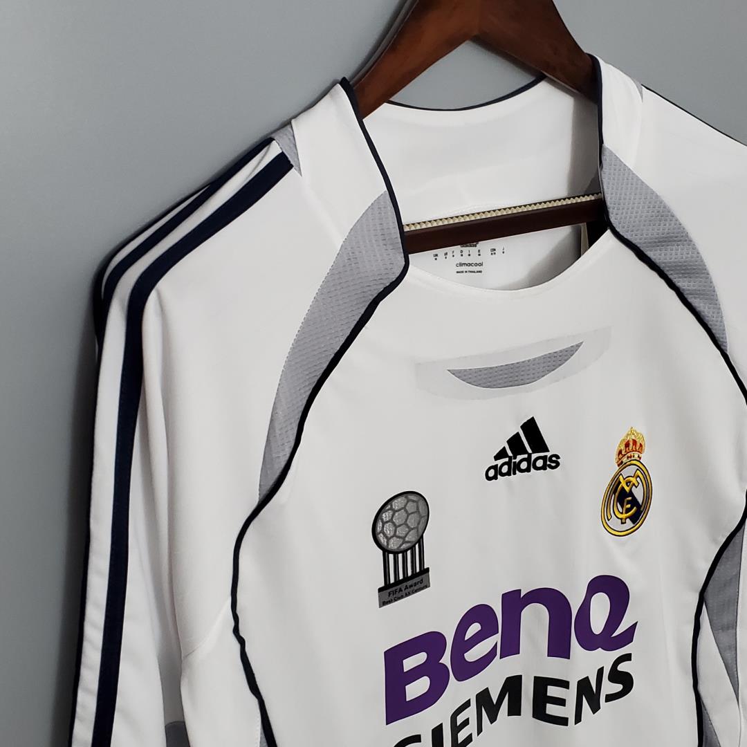 2006/07 Real Madrid Home Retro Jersey Long Sleeve - view 5