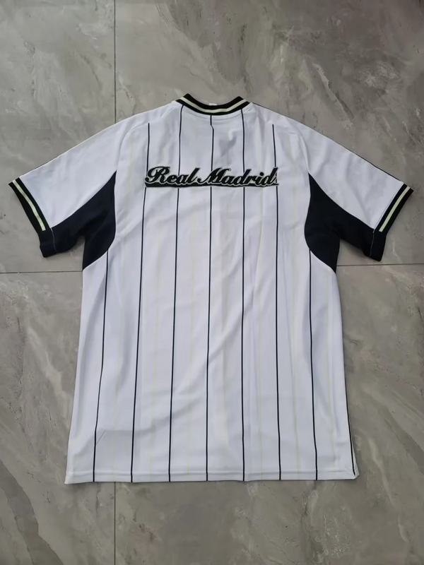 25-26 Real Madrid Baseball Soccer Jersey White - view 3