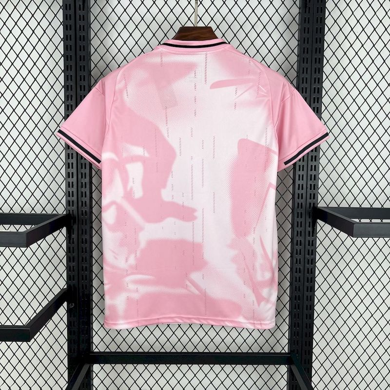 24-25 Real Madrid Soccer Jersey Pink White - view 3