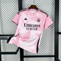 24-25 Real Madrid Soccer Jersey Pink White - view 1