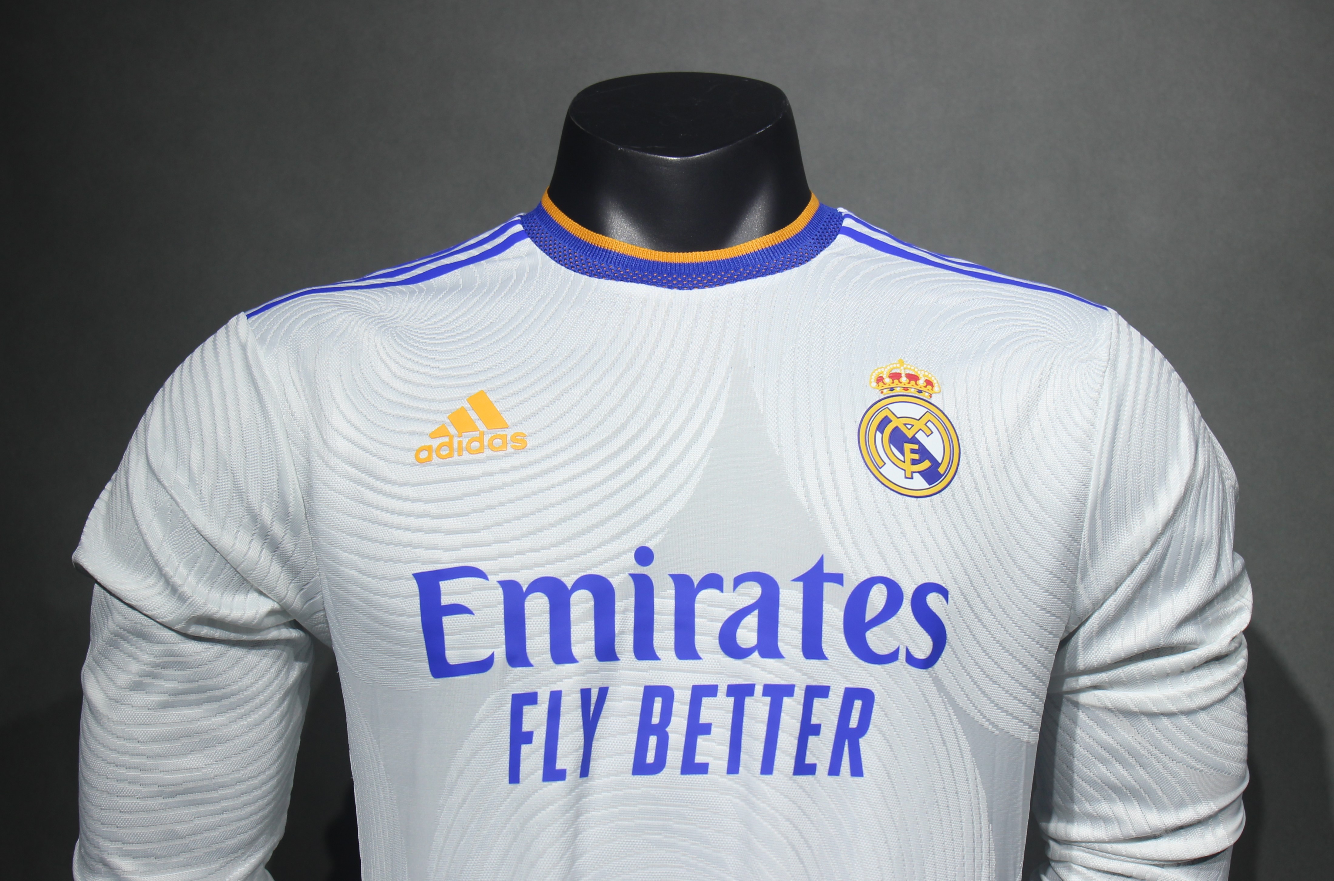 21-22 Real Madrid Home Soccer Jersey Retro Player Version Long Sleeve - view 11