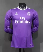 16-17 Real Madrid Away Retro Purple Jersey Long Sleeve Player Version - view 1