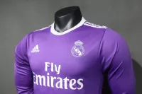 16-17 Real Madrid Away Retro Purple Jersey Long Sleeve Player Version - view 6