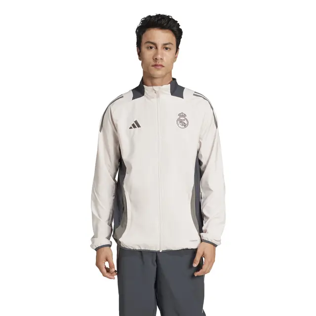 2024-2025 Real Madrid Mens UCL Training Tracksuit Jacket -Beige - view 3