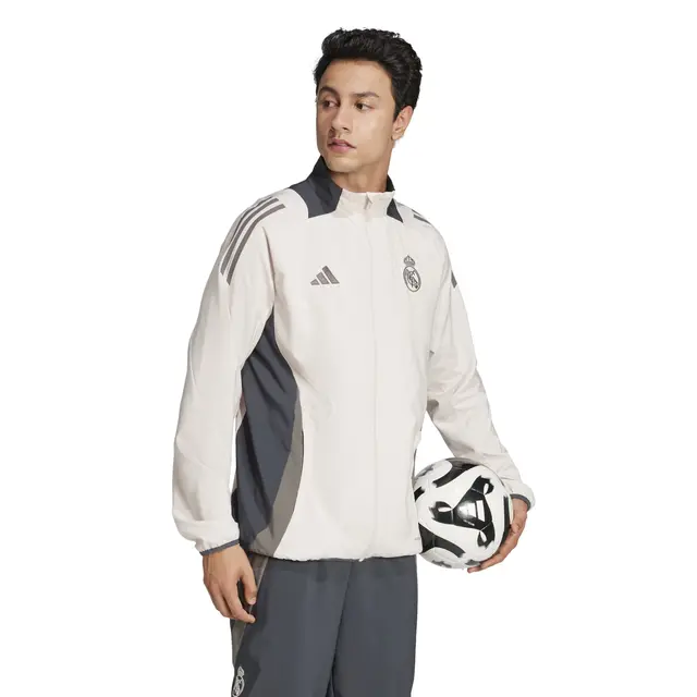 2024-2025 Real Madrid Mens UCL Training Tracksuit Jacket -Beige - view 5