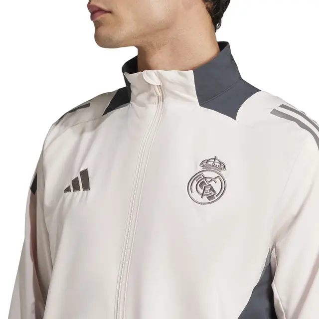 2024-2025 Real Madrid Mens UCL Training Tracksuit Jacket -Beige - view 6