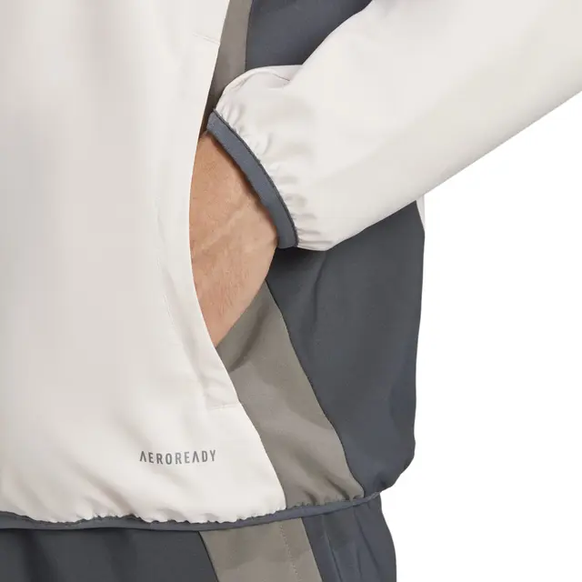 2024-2025 Real Madrid Mens UCL Training Tracksuit Jacket -Beige - view 7