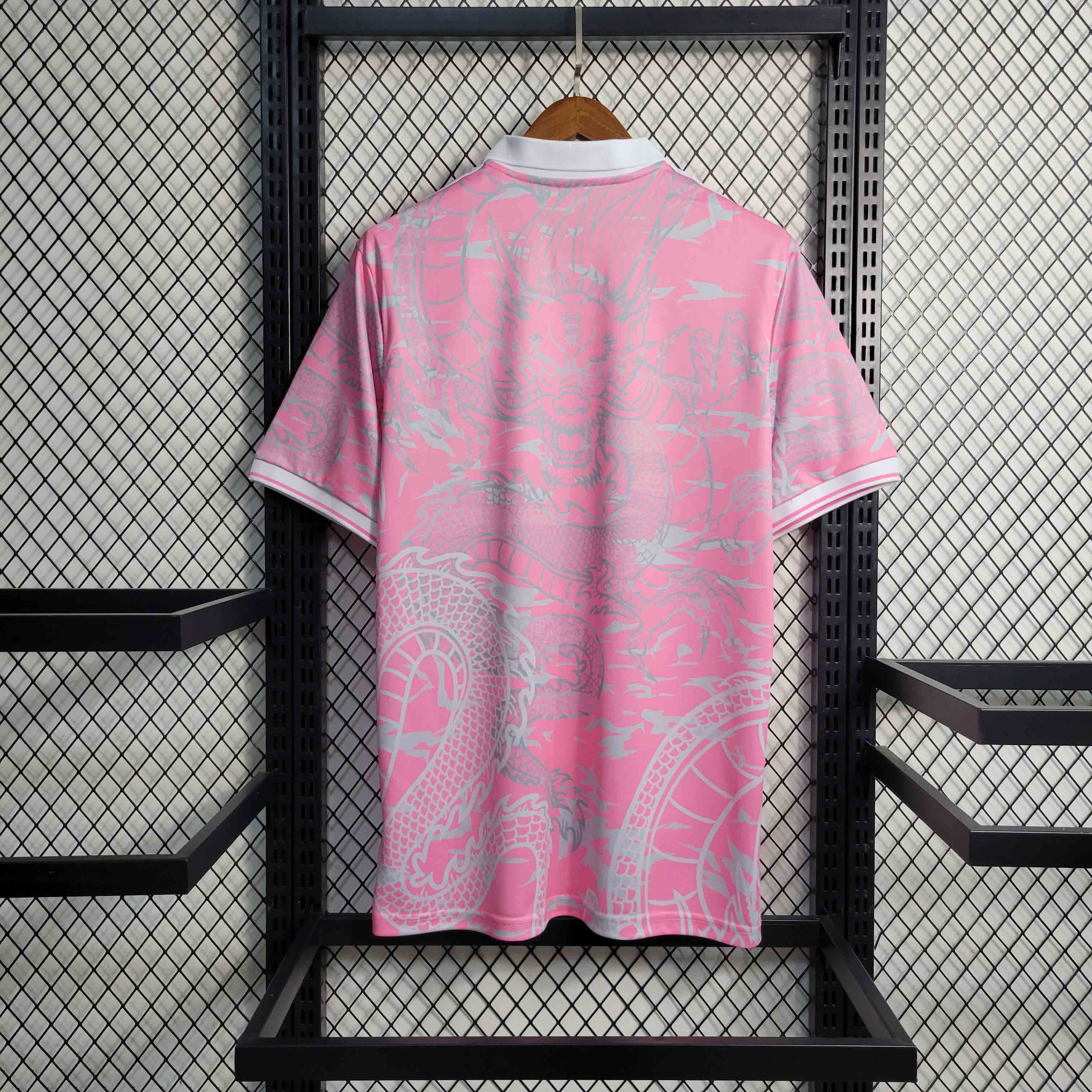 23-24 Real Madrid Pink Dragon Polo Shirt - view 3