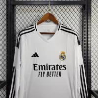 24-25 Real Madrid Home Soccer Jersey Long Sleeve - view 6