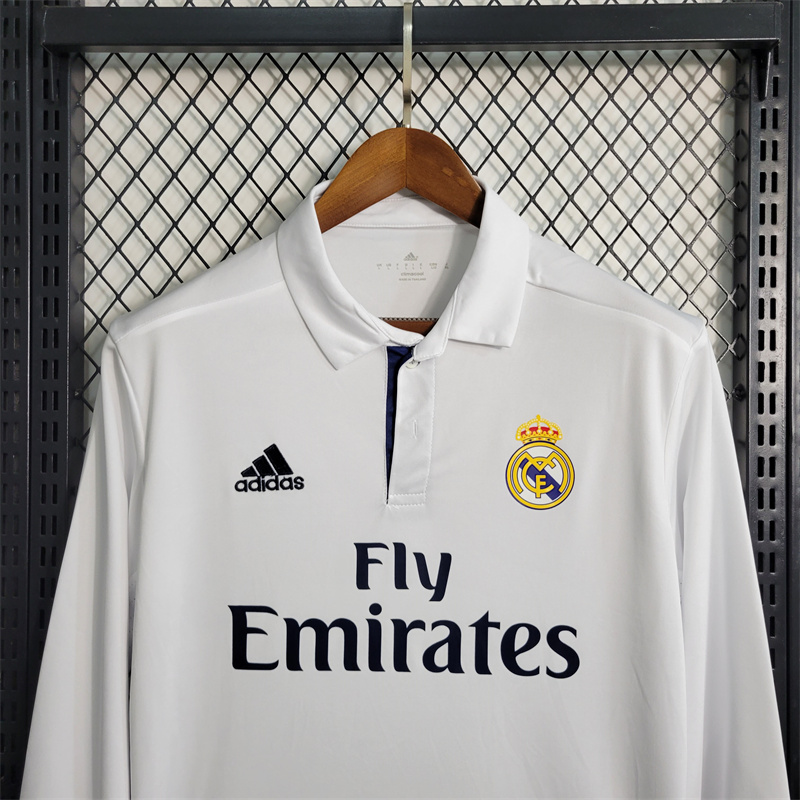 16-17 Real Madrid Home Retro Jersey Long Sleeve - view 10