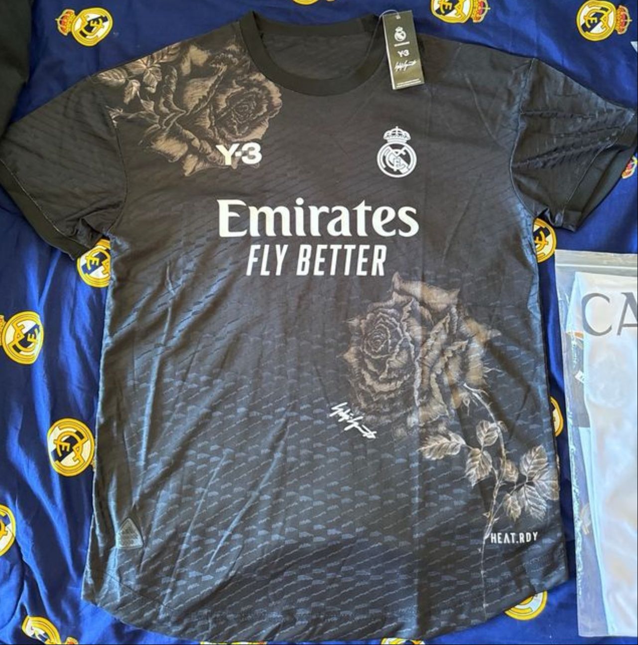 23-24 Real Madrid Y-3 Special Fourth Jersey Black Player Version - view 8