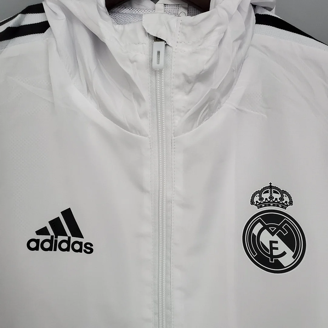 2021/2022 Real Madrid Jersey Windbreaker White(Black Edge) - view 8
