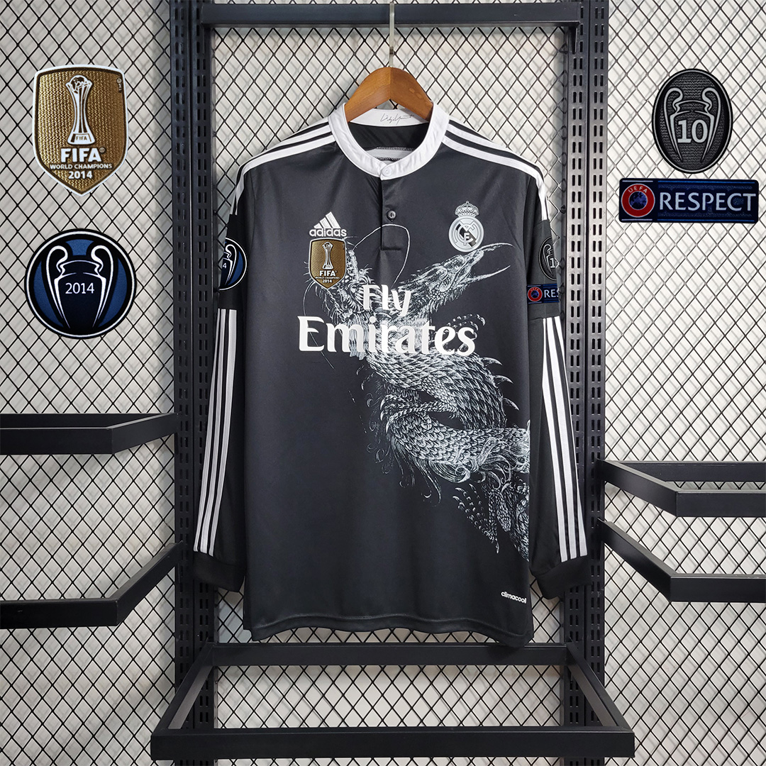 2014/15 Real Madrid Ronaldo#7 Third Away Retro Jersey Long Sleeve - view 4