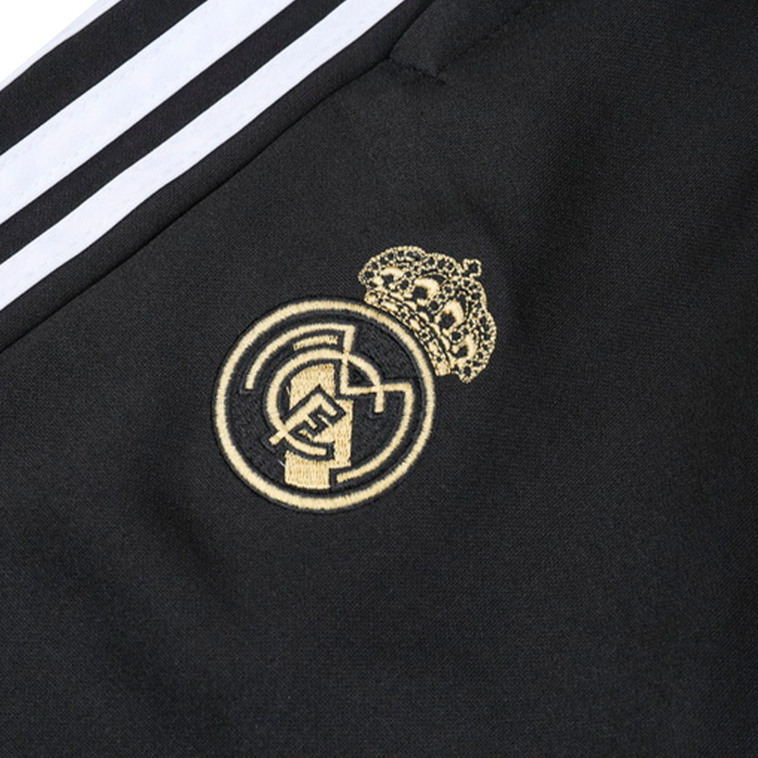Kids Real Madrid Zipper Sweatshirt Kit(Top+Pants) Black 2023/24 - view 12