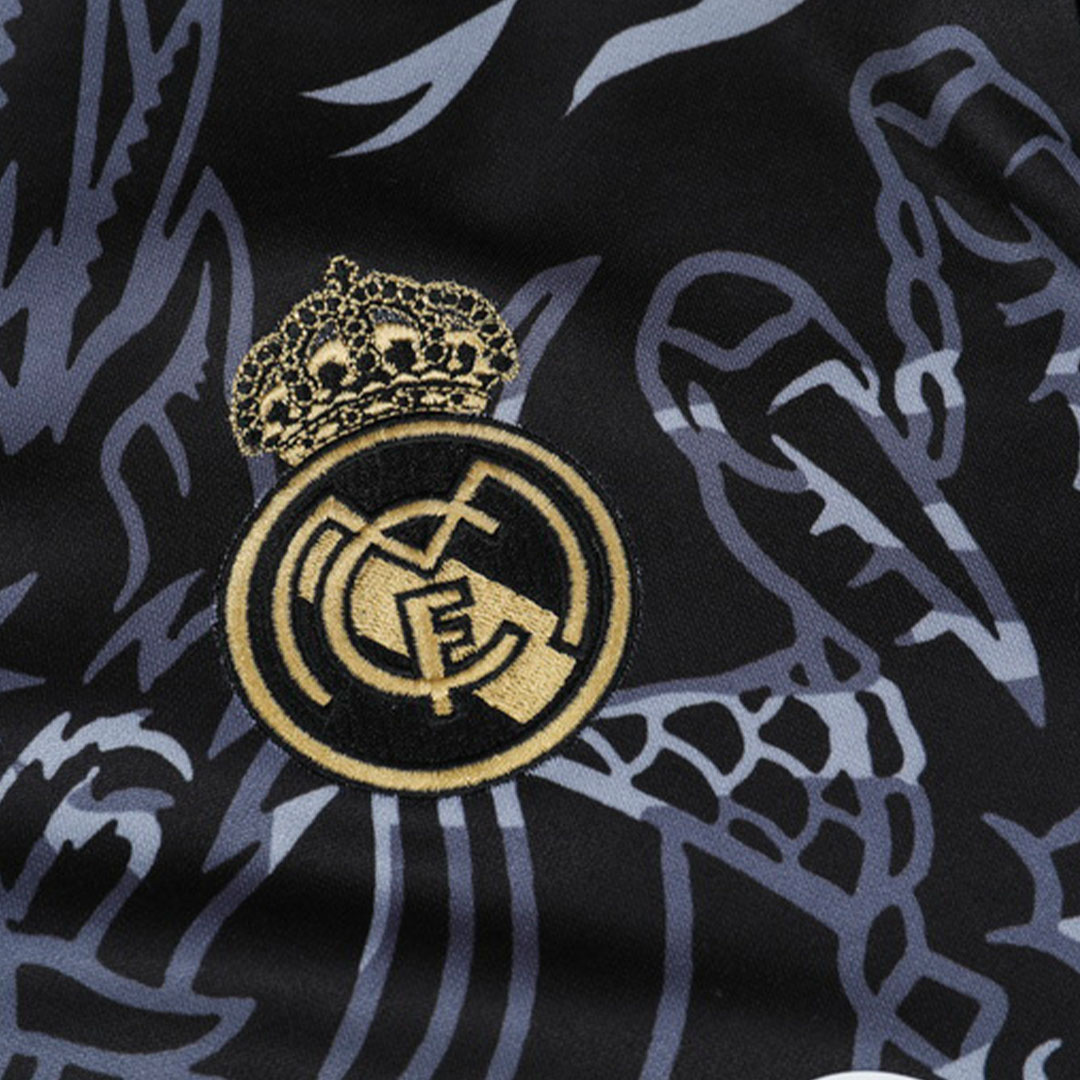 Kids Real Madrid Zipper Sweatshirt Kit(Top+Pants) Black 2023/24 - view 10