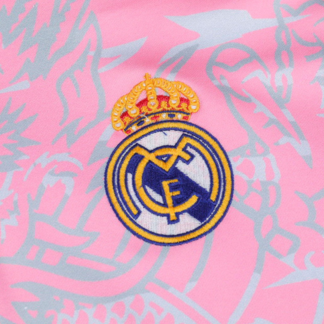 Kids Real Madrid Zipper Sweatshirt Kit(Top+Pants) Pink 2023/24 - view 11
