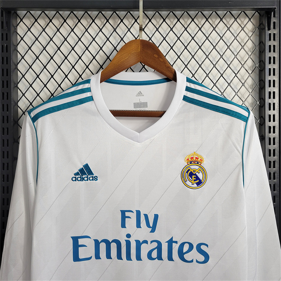17-18 Real Madrid Home Retro Jersey Long Sleeve - view 3