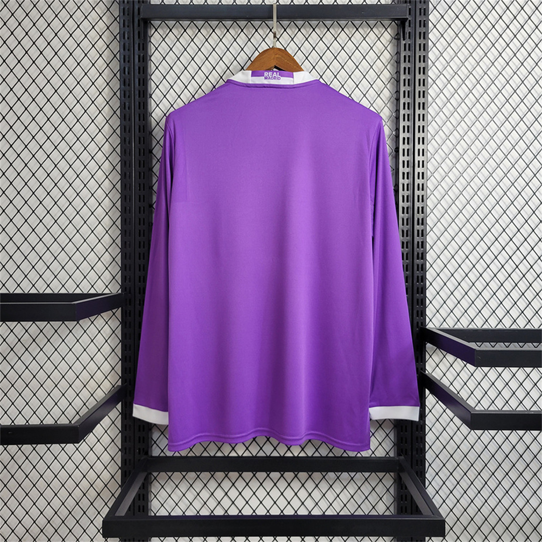 16-17 Real Madrid Away Retro Purple Jersey Long Sleeve - view 3
