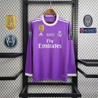 16-17 Real Madrid Away Retro Purple Jersey Long Sleeve - view 4