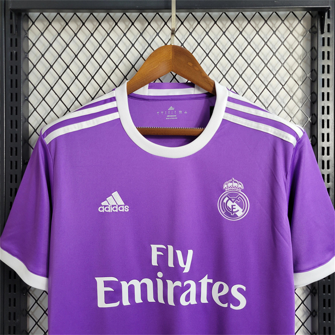 16-17 Real Madrid Away Retro Purple Jersey - view 11