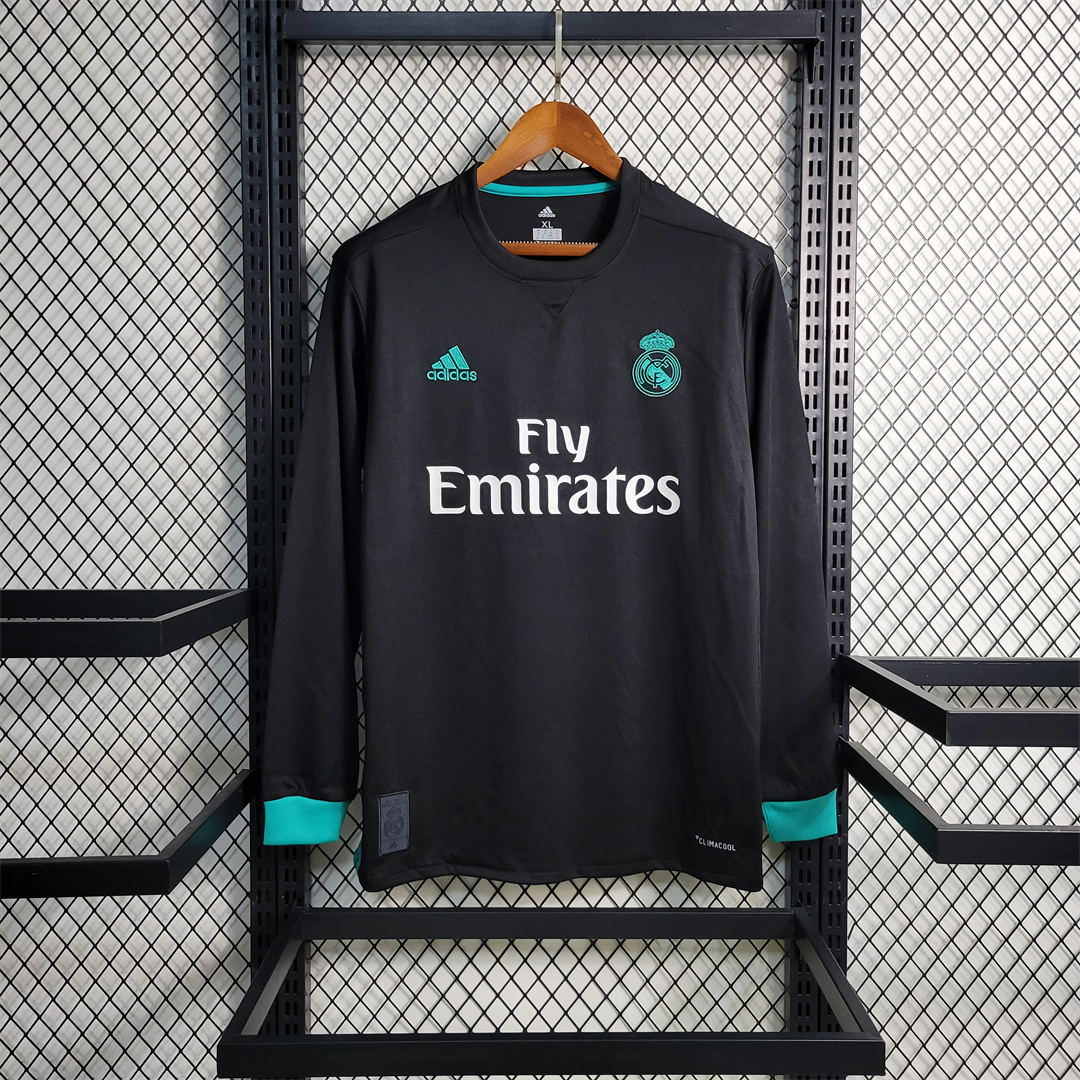 17-18 Real Madrid Away Retro Jersey Long Sleeve
