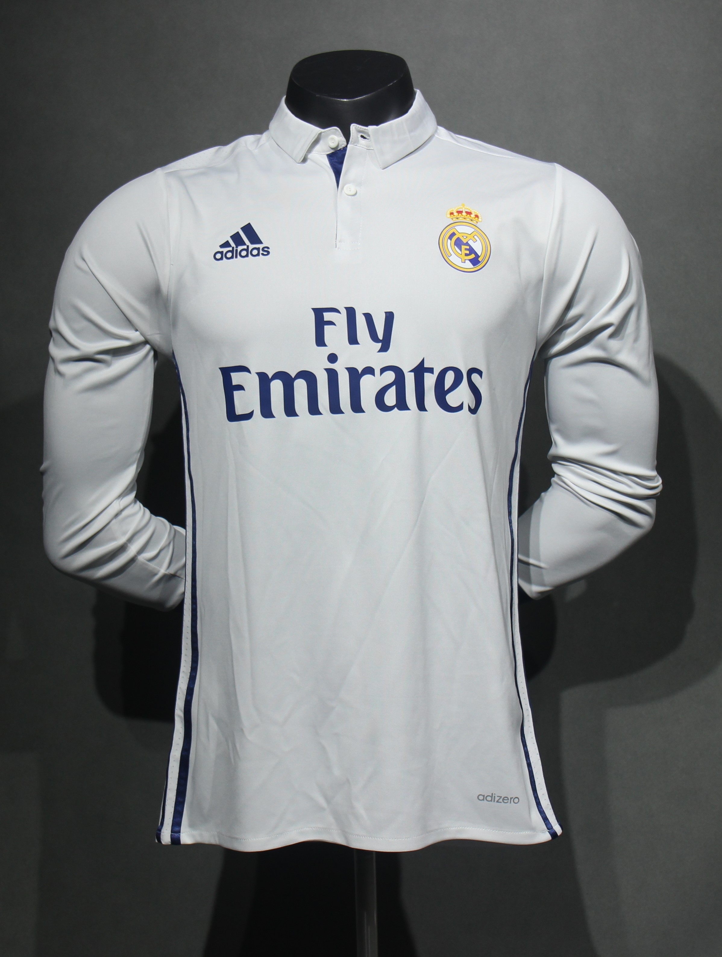 16-17 Real Madrid Home Retro Jersey Player Version Long Sleeve
