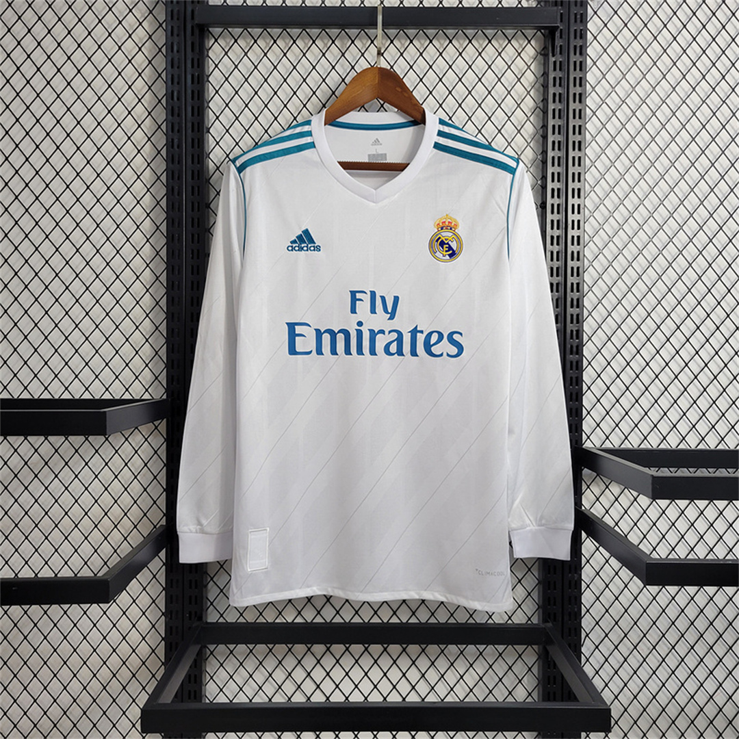 17-18 Real Madrid Home Retro Jersey Long Sleeve