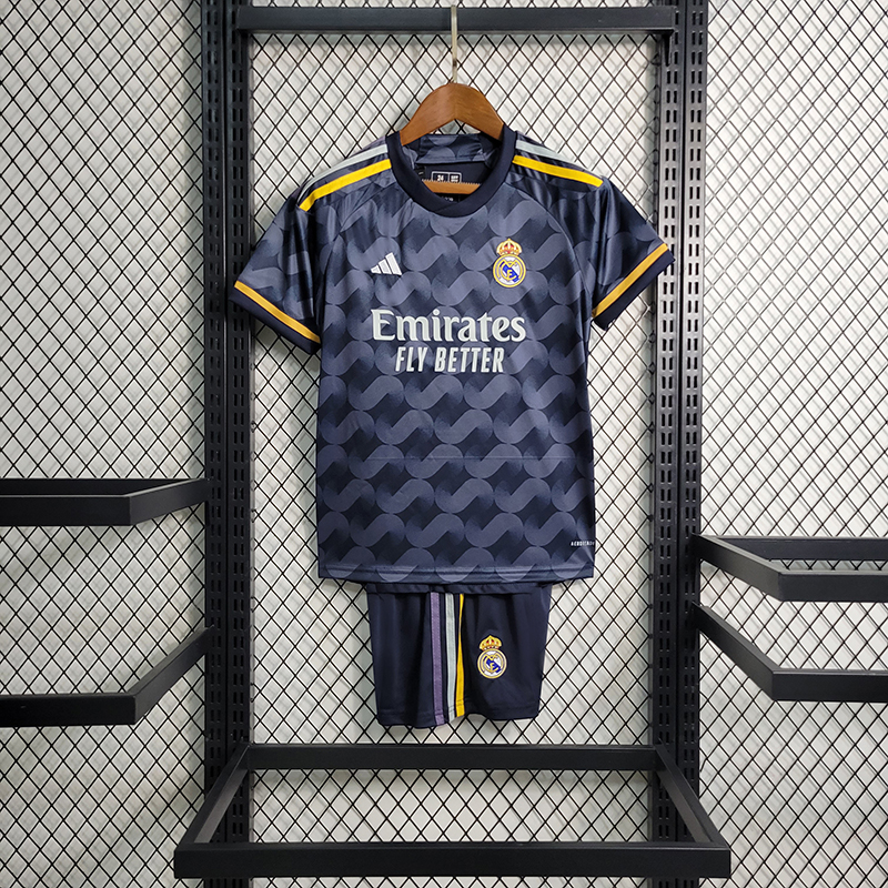 23-24 Real Madrid Away Kids Kit (Jersey+Shorts)