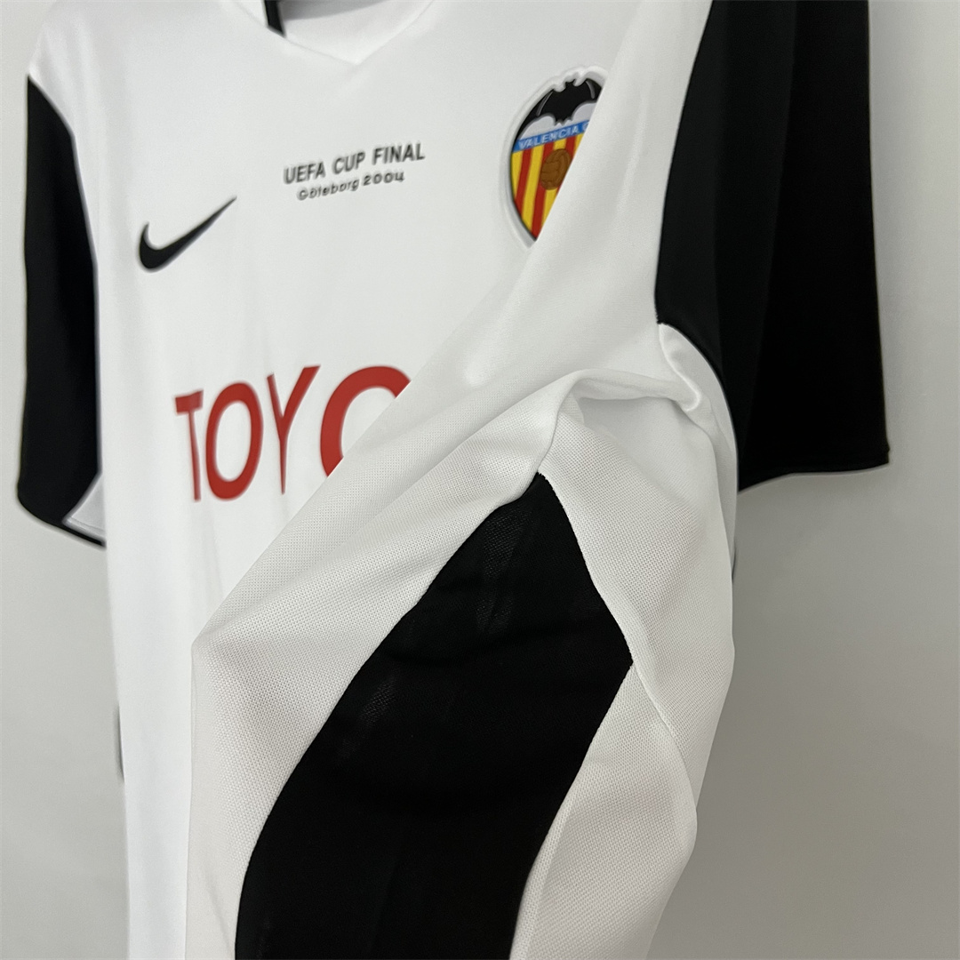 03-04 Valencia  Home Retro Football Jersey - view 4