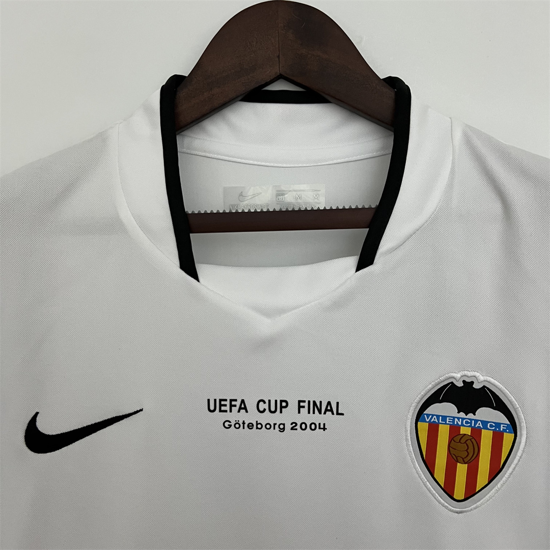 03-04 Valencia  Home Retro Football Jersey - view 5