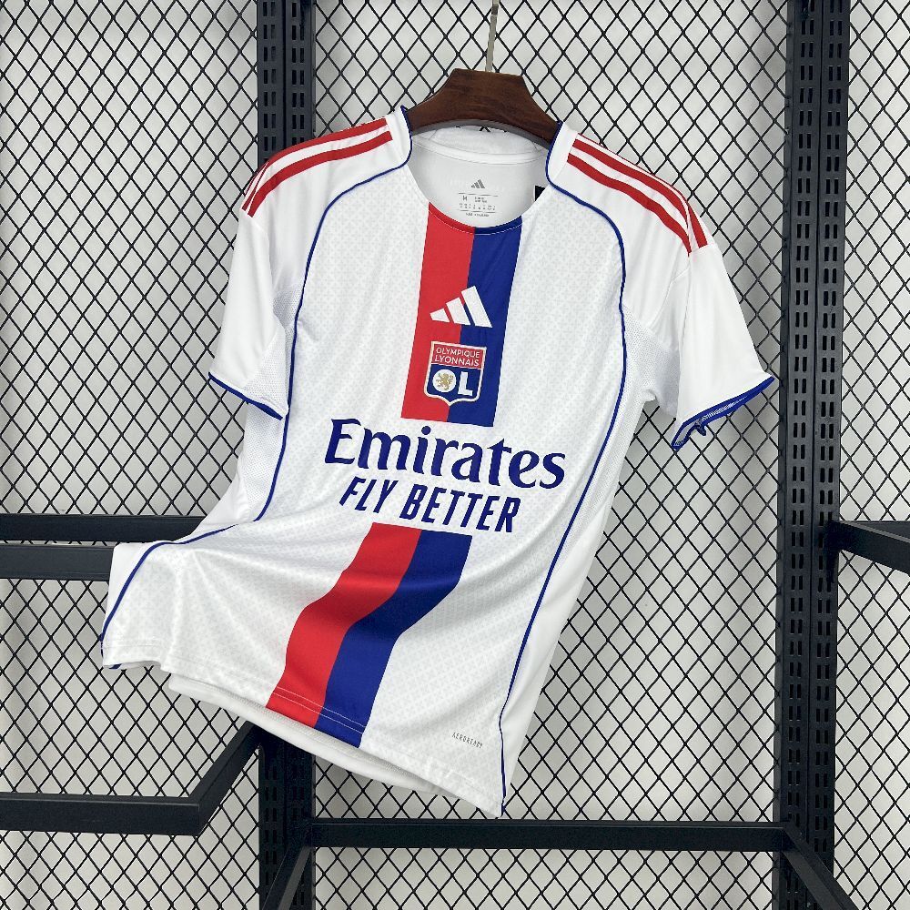 25-26 Olympique Lyonnais Home Soccer Jersey