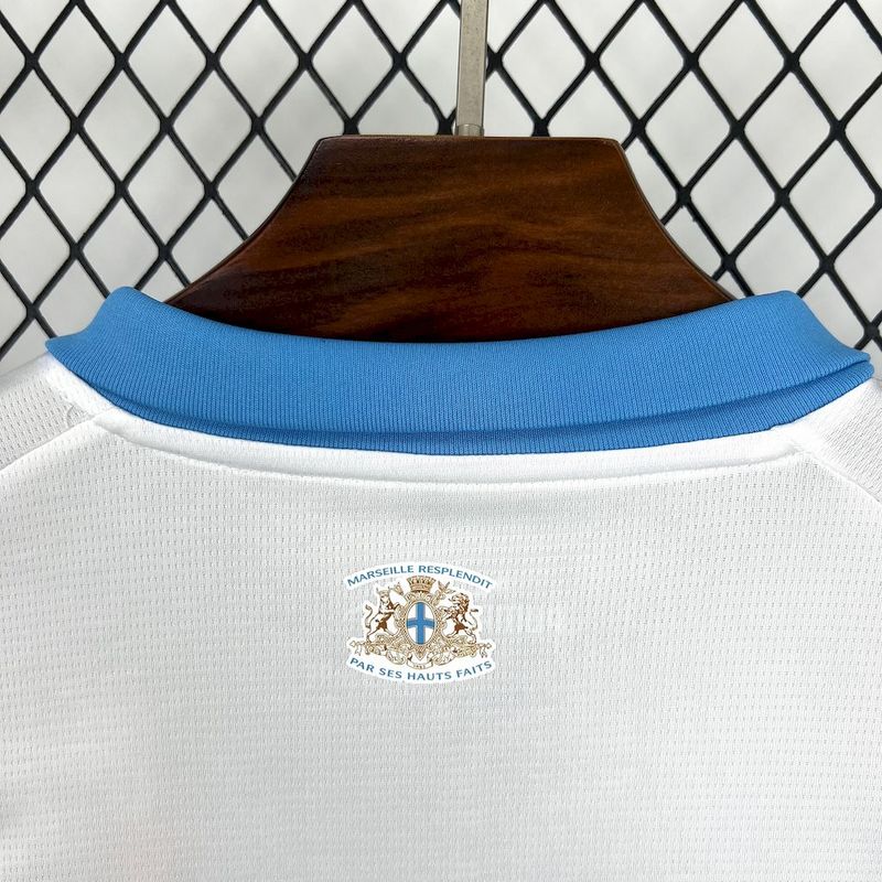 25-26 Marseilles Home Soccer Jersey - view 9