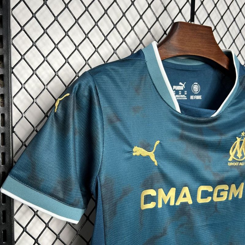 24-25 Marseilles Away Soccer Kids Kit Jersey+Shorts - view 5