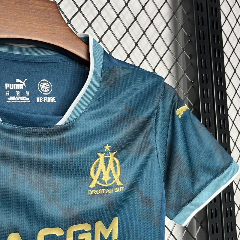 24-25 Marseilles Away Soccer Kids Kit Jersey+Shorts - view 6