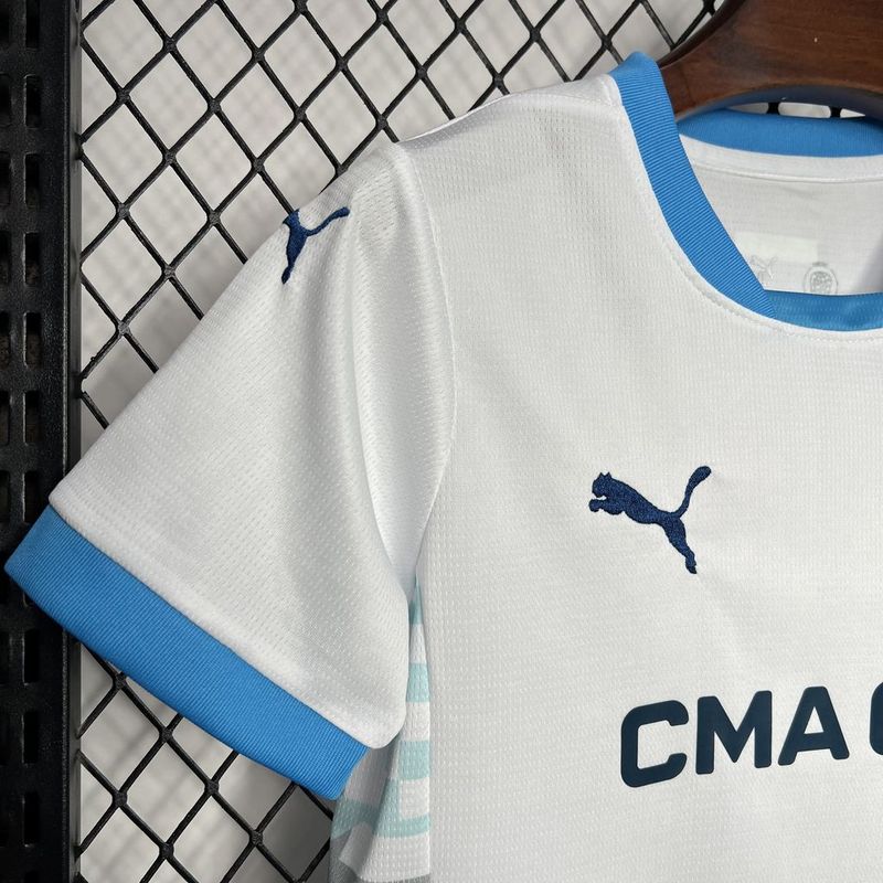 24-25 Marseilles Home Soccer Kids Kit Jersey+Shorts - view 6