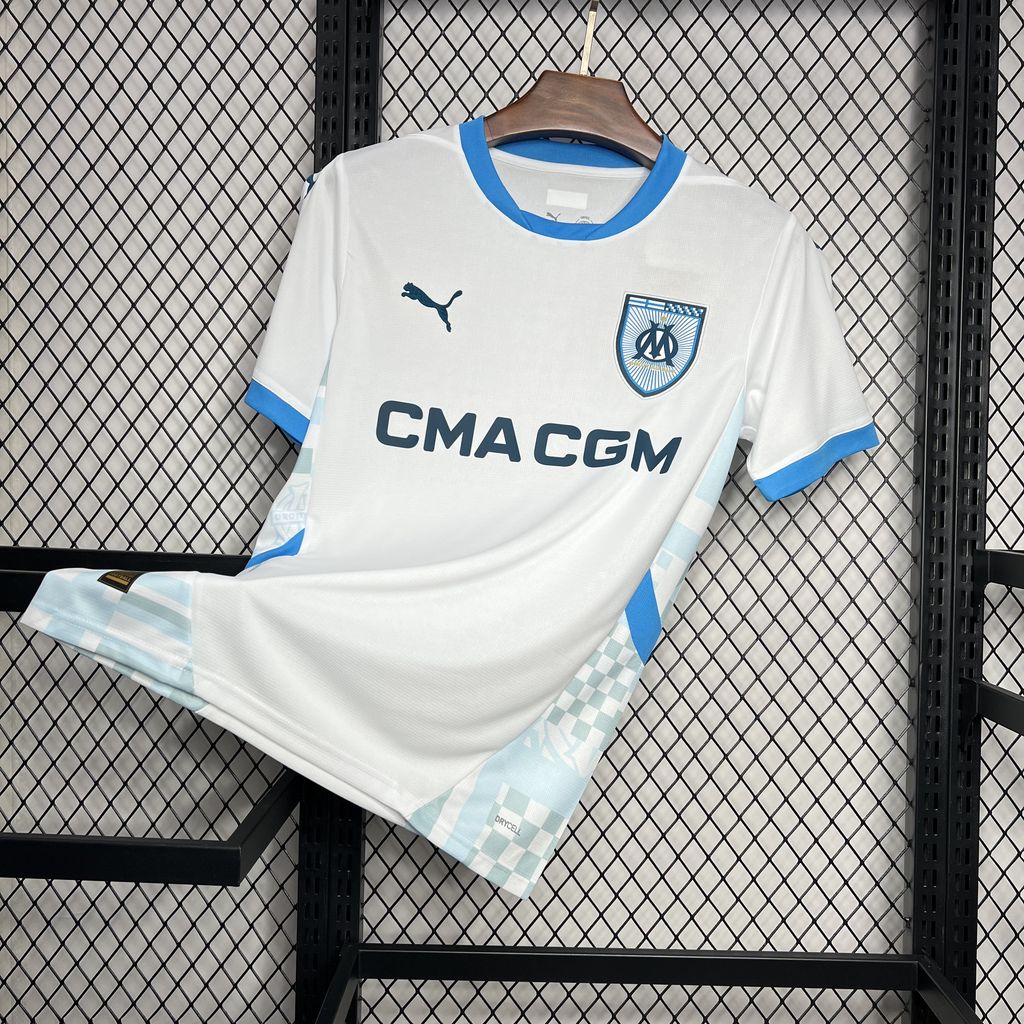 24-25 Marseilles Home Soccer Jersey - view 3