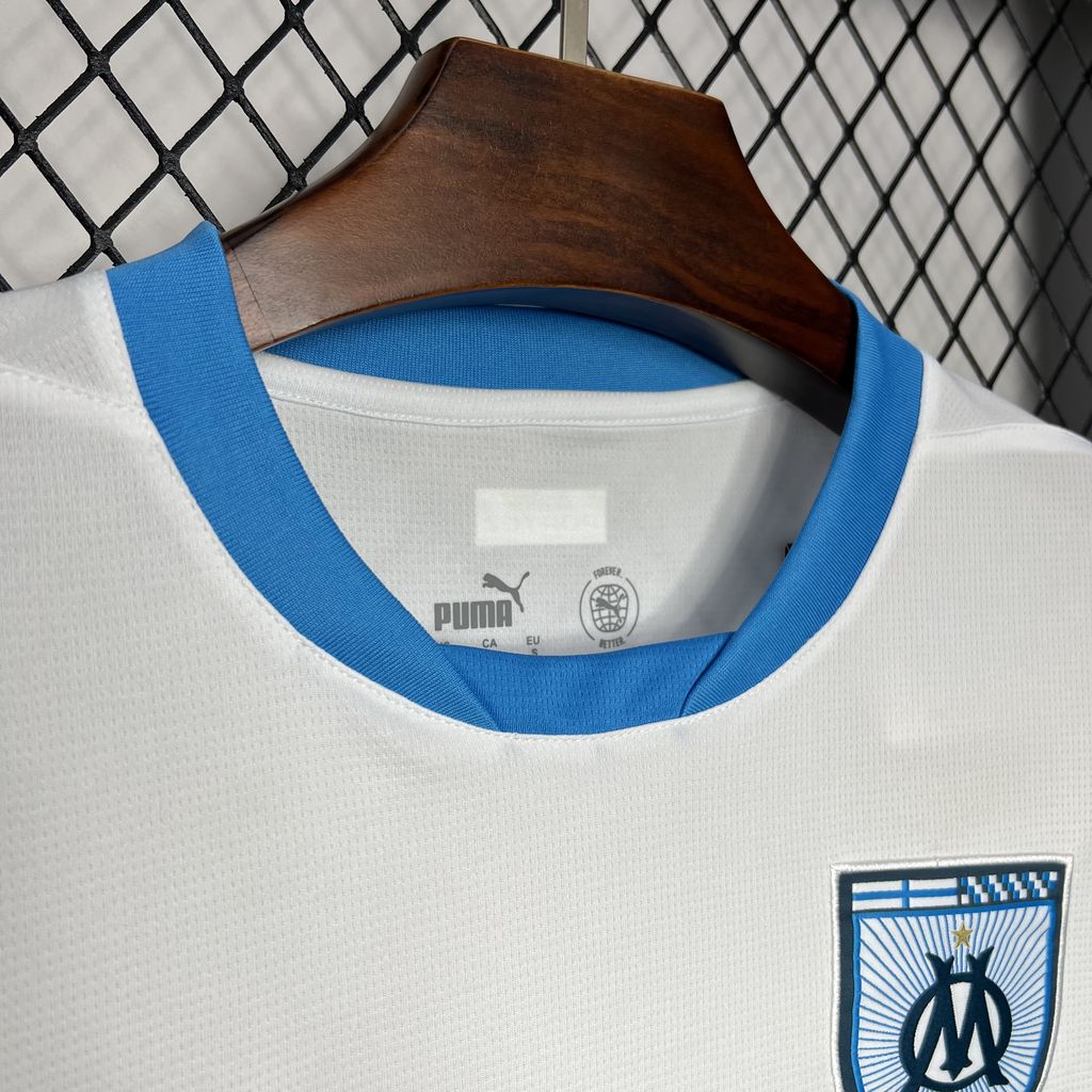 24-25 Marseilles Home Soccer Jersey - view 5
